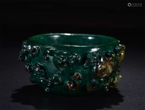 A HAN DYNASTY HIGH ANCIENT CHI DRAGON SHAPED WATER CUP