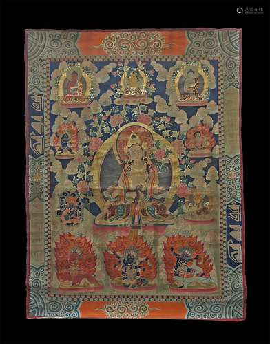 A QING DYNASTY TARA THANGKA