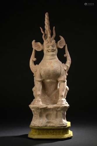 Orange terracotta god China, Tang period (618 907)…