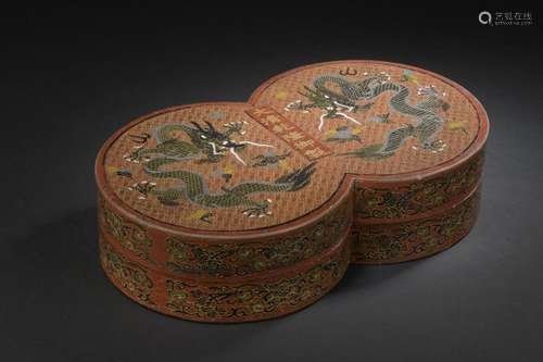 Covered lacquered wooden box China, 20th century I…