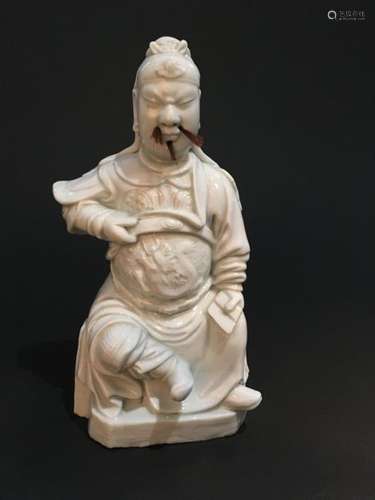 Statuette of a dignitary in white Chinese porcelai…