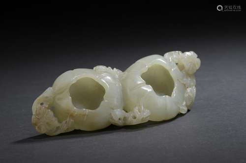 Celadon jade brush rinser China, late 19th early 2…