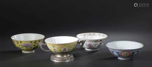 Three porcelain bowls China, 20th century The firs…