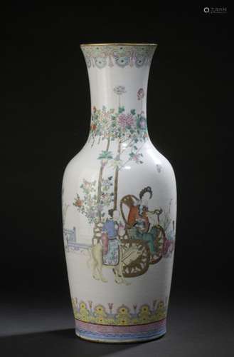 Large polychrome porcelain vase China, early 20th …