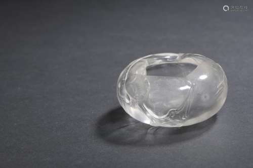 Small rock crystal brush rinser China, late 19th c…