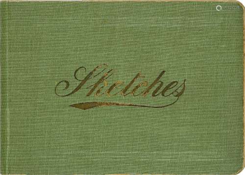 Winifred Margaret Knights, British 1899-1947- A sketchbook containing three drawings in pen and
