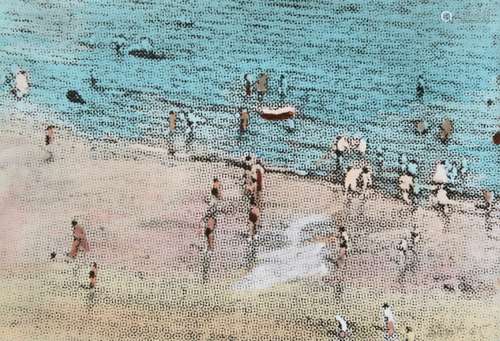 Richard Hamilton CH, British 1922-2011- Whitley Bay, 1965; tinted photograph postcard with hand