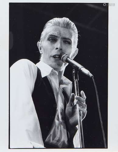 Michael Putland, British b.1947- David Bowie; silver gelatin prints, two, published for London