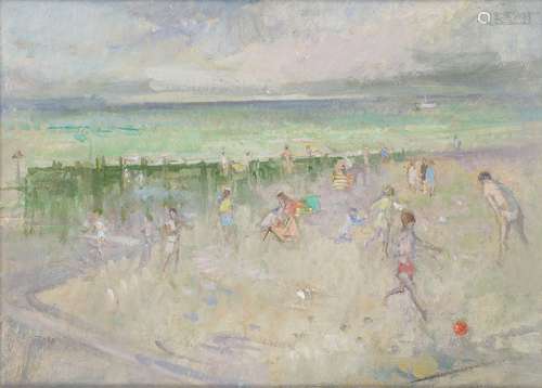 Peter Greenham CBE RA, British 1909-1992- Seashore, Evening; oil on board, 24.5x32cm, (ARR)