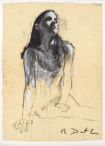 Mark Demsteader, British b. 1963- Georgina I, 2007; charcoal heightened with white on buff