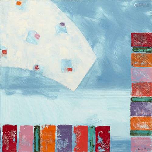 Druie Bowett WIAC, British 1924-1998- Accent Perimeter (Study); acrylic on canvas, 66x66cm (ARR)