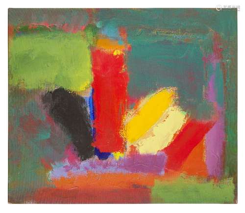 Douglas Abercrombie, Scottish b.1934- Untitled abstract composition, 1988; oil on canvas, signed and