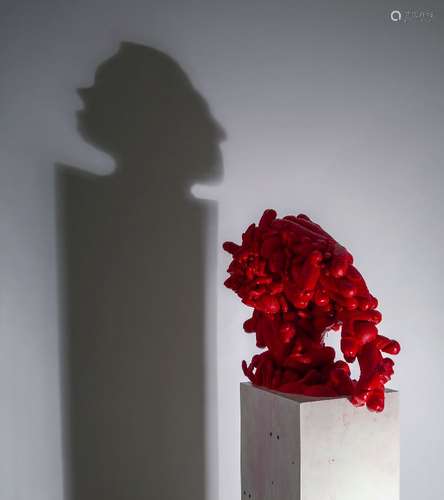 Tim Noble & Sue Webster, British b.1966 & b.1967- BLOODY HAEMORRHAGING NARCISSUS, 2009; red silicone