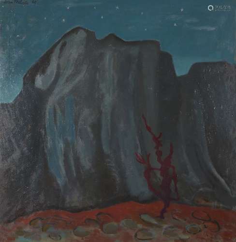 John Melville, British 1902-1986- Starry night, 1969; oil on canvas, signed and dated 69, and signed