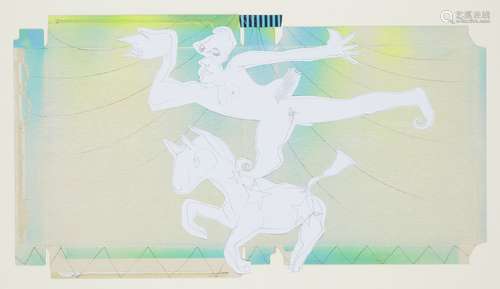 Colin Self, British b.1941 - The Circus Drawings (on carton) - Circus Horsewoman, 1997 & 2000;