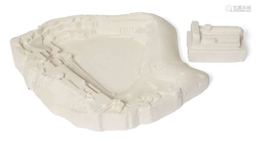 Sir Eduardo Paolozzi CBE RA, Scottish 1924-2005- Abstract mechanical parts; cast plaster, two, 4cm