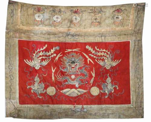 an antique, Chinese, Qing dyn., family alter cloth