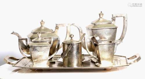 Chinese export silver coffee and tea set , Republic period
