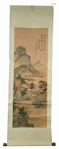 Chinese ink on silk painting. Probably, republic period.