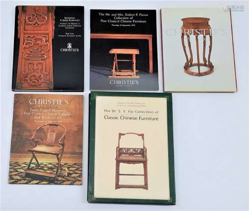 5 important catalogs and book Chinese furniture