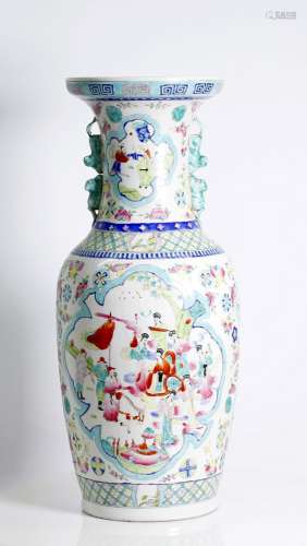 Chinese , big, enameled porcelain vase
