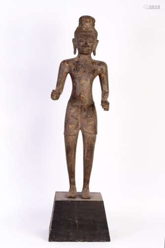 , southeast Asian, big, bronze bodhisattva, probably Khmer