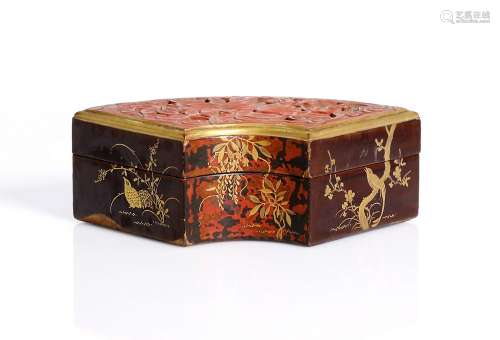 antique, Japanese lacquer box, . Meiji period
