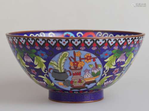a chinese cloisonne bowl in the 19th century
