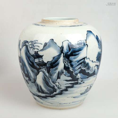 a chinese blue and white porcelian pot in the 18th century