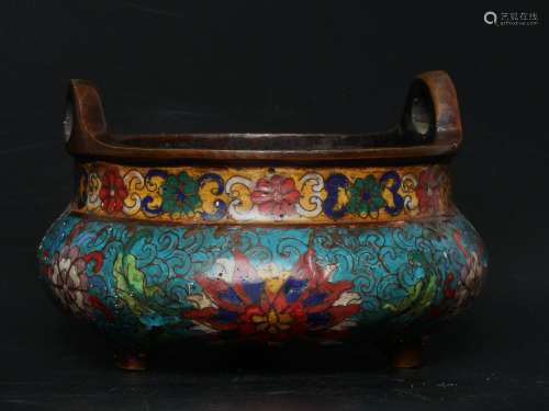 a chinese cloisonne incense burner in the 18th century