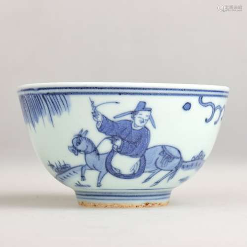 a chinese blue and white porcelain bowl in the 18th century