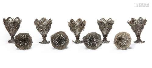 A Group Of Nine Silver Cup Hol…