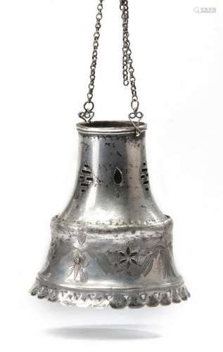 An Ottoman Silver Hookah Pipe …