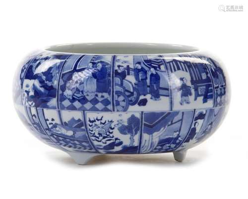 A Chinese Blue And White Cense…