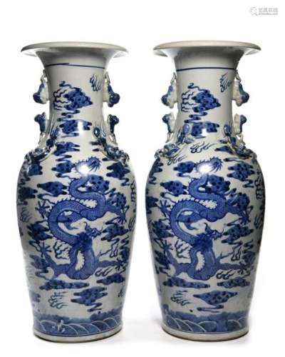 A Pair Of Large Chinese Blue A…