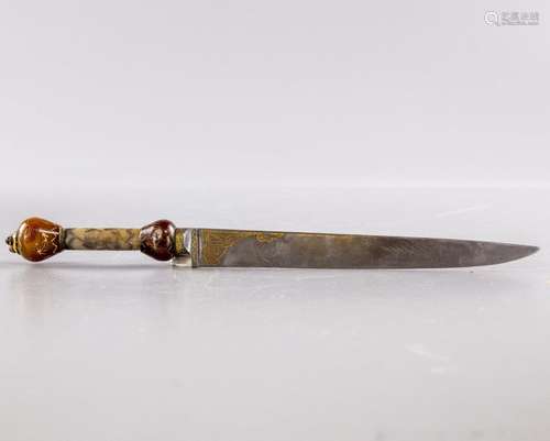 An Ottoman Agate Hilted Dagger