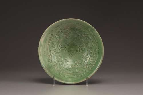 A Yaozhou Carved Green Glazed …