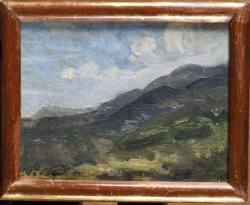 Raymond VERDUN (1873 1954) Paysage de montagne Hui…