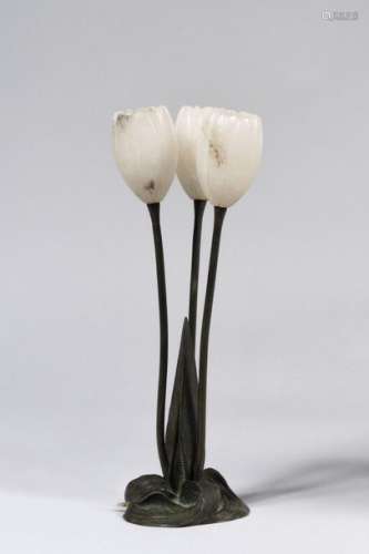 ALBERT CHEURET (1884 1966) Trois tulipes Lampe de …