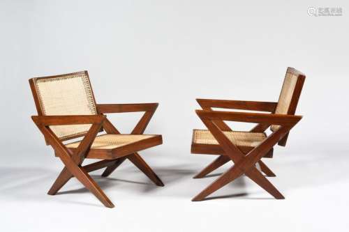 PIERRE JEANNERET (1896 1967) «Cross easy chair» Pa…