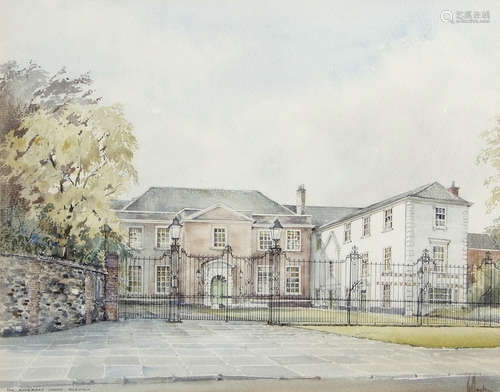 •AR Roy Haydon (20th century), The Assembly House, Norwich, pen, ink and watercolour, signed and