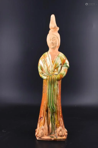 Tang San Cai Ceramic Female Figure