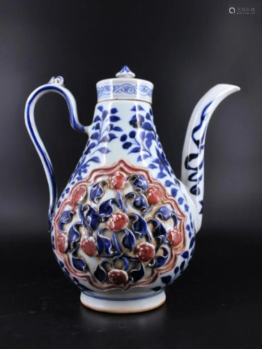 Ming Porcelain Blue&White Teapot