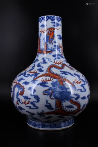 Large Qing Porcelain Blue&White Vase