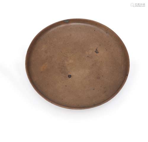 A Chinese bronze incense tray