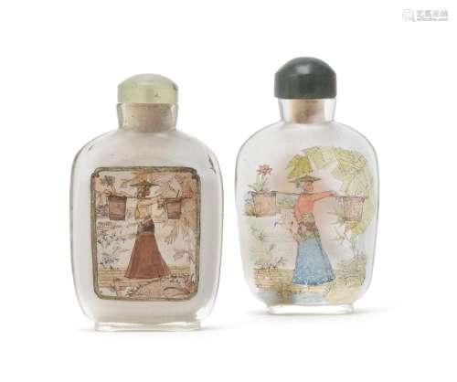 A Chinese inside painted glass snuff bottle by Wen Xiangjun (born 1945)