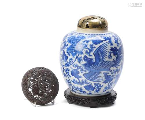 A fine Chinese blue and white ginger jar