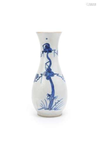 A Chinese blue and white 'deer' vase