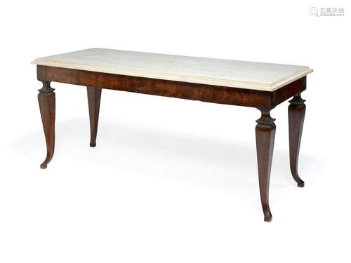 An Italian walnut console table