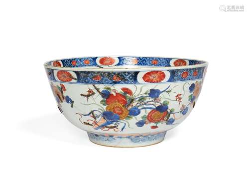 A large Chinese Imari bowl